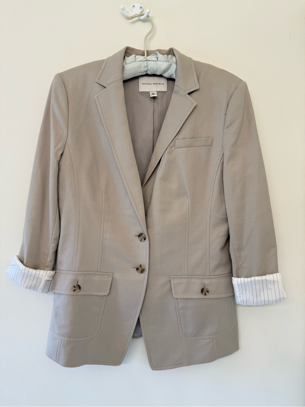 Banana Republic Light Taupe Tailored Blazer